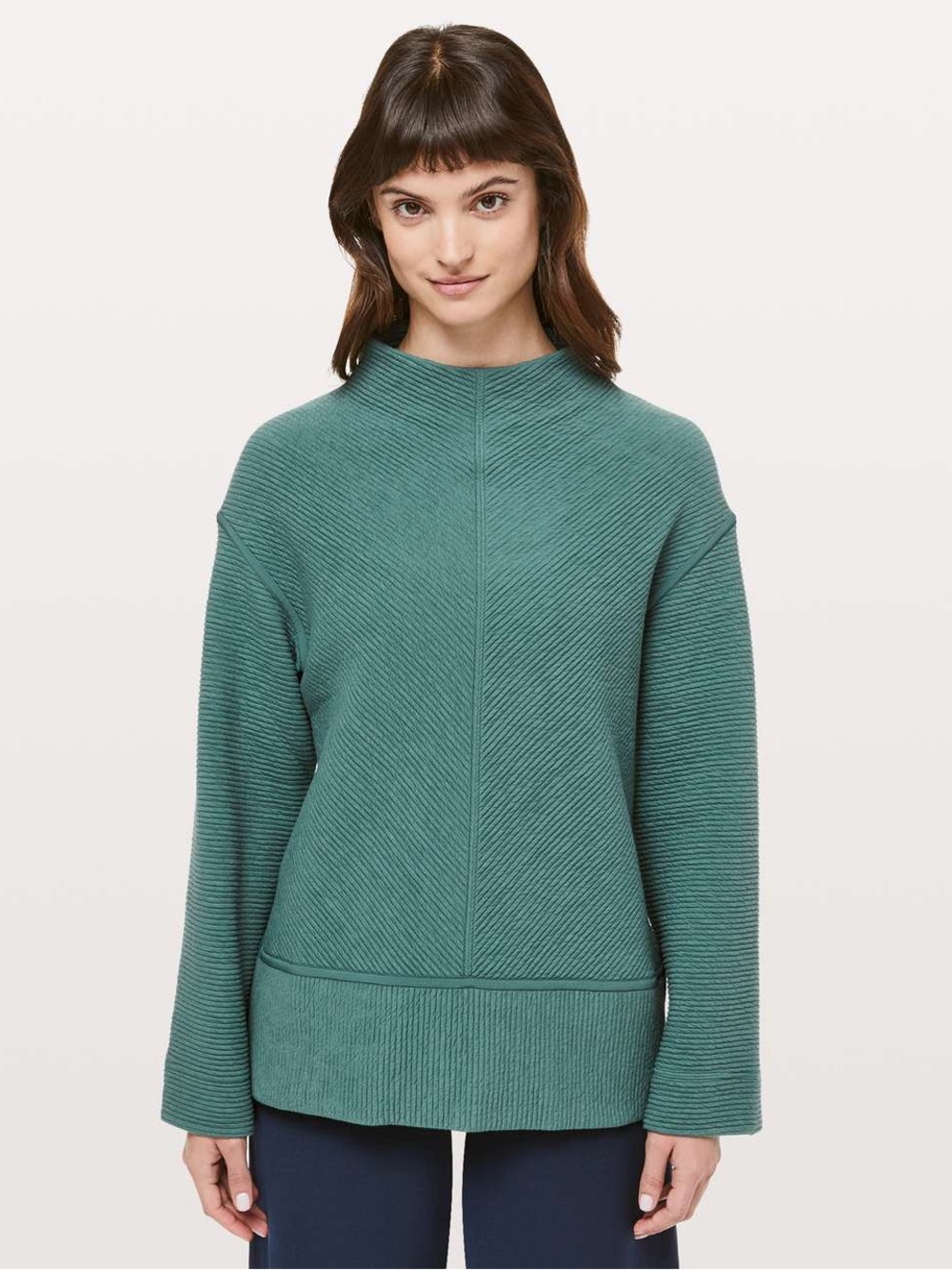 Lululemon On Repeat Mock Neck -
Green Smoke